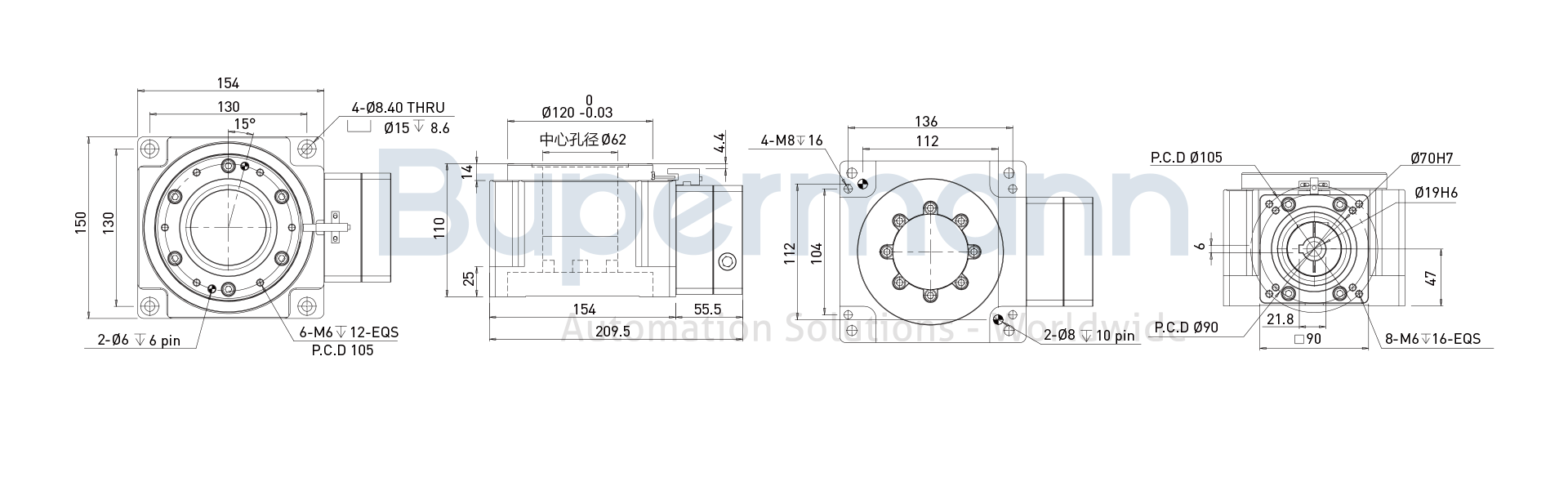 BPHB150-010-SV海波齿旋转平台安装图纸.png BPHB150-010-SV海波齿旋转平台安装图纸.png