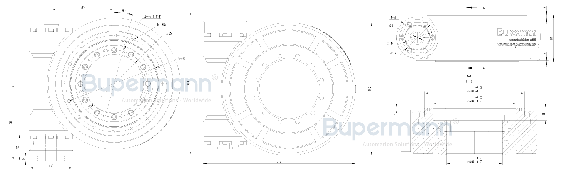 BPHT200重载旋转平台安装尺寸.png BPHT200重载旋转平台安装尺寸.png